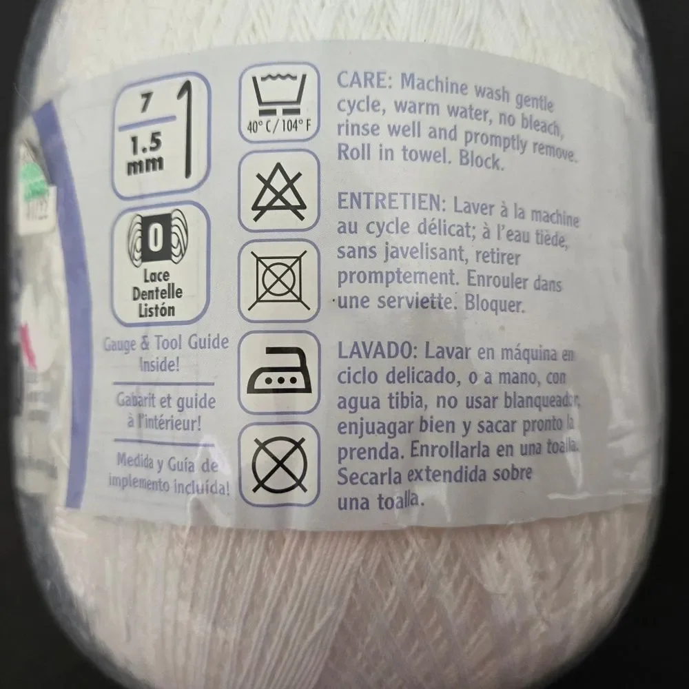 AUNT LYDIA'S CROCHET THREAD 2730 YDS WHITE